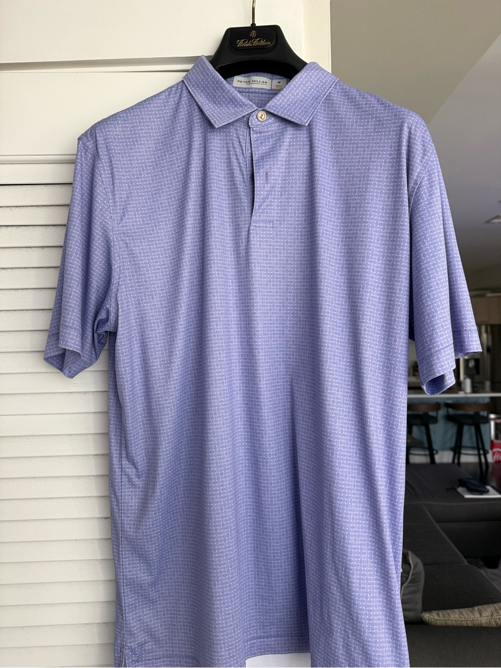 Peter Millar Light Lavender Micro-Pattern Polo